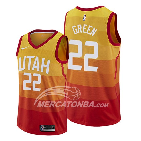 Maglia Utah Jazz Jeff Green Citta Arancione